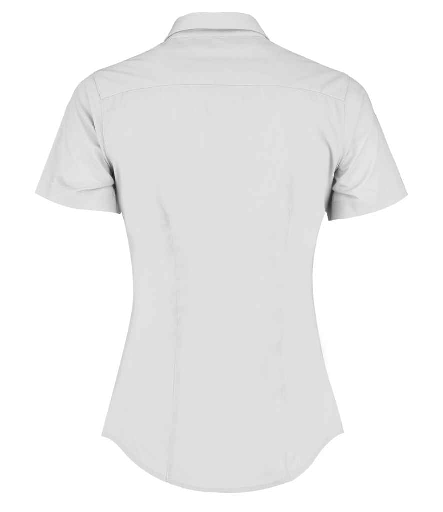 Kustom Kit Ladies Short Sleeve Tailored Poplin Shirt in by Kustom Kit — Custom branded clothing by Print Press, featuring premium embroidery produced in our specialist print lab in the UK.