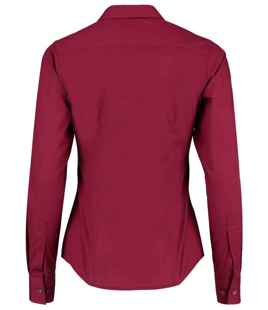 Kustom Kit Ladies Long Sleeve Tailored Poplin Shirt in by Kustom Kit — Custom branded clothing by Print Press, featuring premium embroidery produced in our specialist print lab in the UK.
