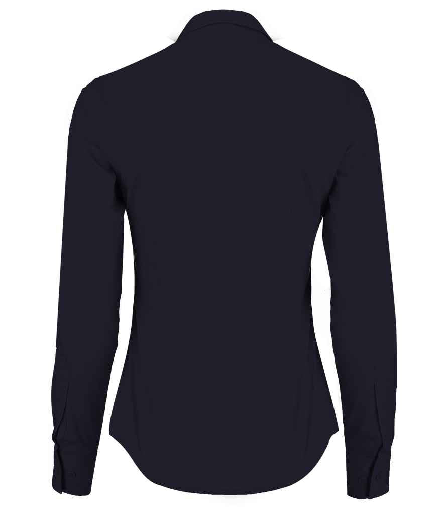 Kustom Kit Ladies Long Sleeve Tailored Poplin Shirt in by Kustom Kit — Custom branded clothing by Print Press, featuring premium embroidery produced in our specialist print lab in the UK.