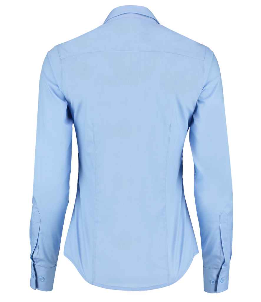 Kustom Kit Ladies Long Sleeve Tailored Poplin Shirt in by Kustom Kit — Custom branded clothing by Print Press, featuring premium embroidery produced in our specialist print lab in the UK.