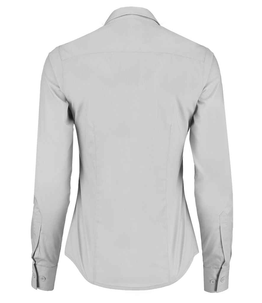 Kustom Kit Ladies Long Sleeve Tailored Poplin Shirt in by Kustom Kit — Custom branded clothing by Print Press, featuring premium embroidery produced in our specialist print lab in the UK.
