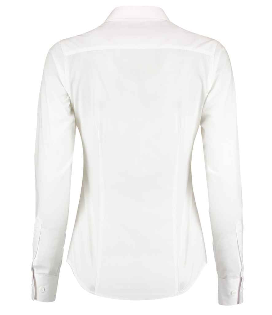 Kustom Kit Ladies Long Sleeve Tailored Poplin Shirt in by Kustom Kit — Custom branded clothing by Print Press, featuring premium embroidery produced in our specialist print lab in the UK.