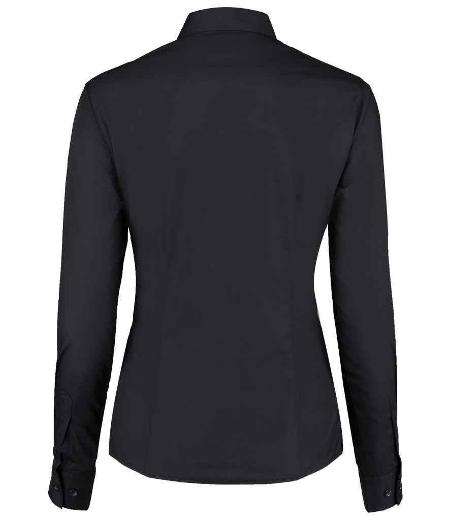 Kustom Kit Ladies Long Sleeve Tailored Mandarin Collar Shirt in by Kustom Kit — Custom branded clothing by Print Press, featuring premium embroidery produced in our specialist print lab in the UK.