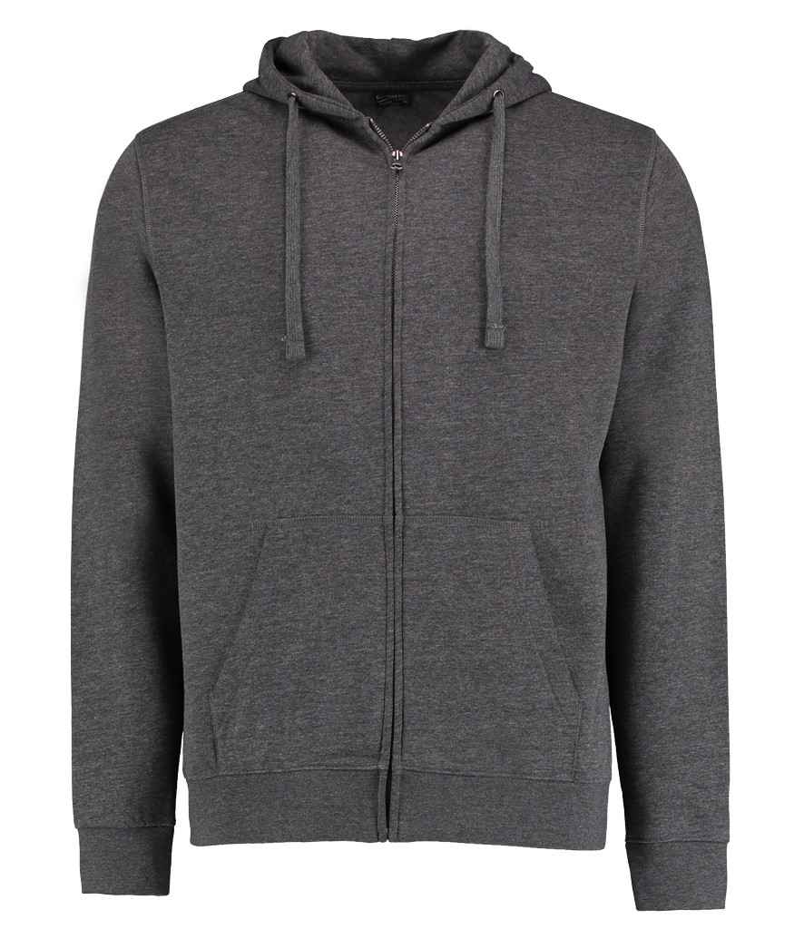 Kustom Kit Klassic Zip Hooded Sweatshirt in Dark Grey Marl by Kustom Kit — Custom branded clothing by Print Press, featuring premium embroidery produced in our specialist print lab in the UK.