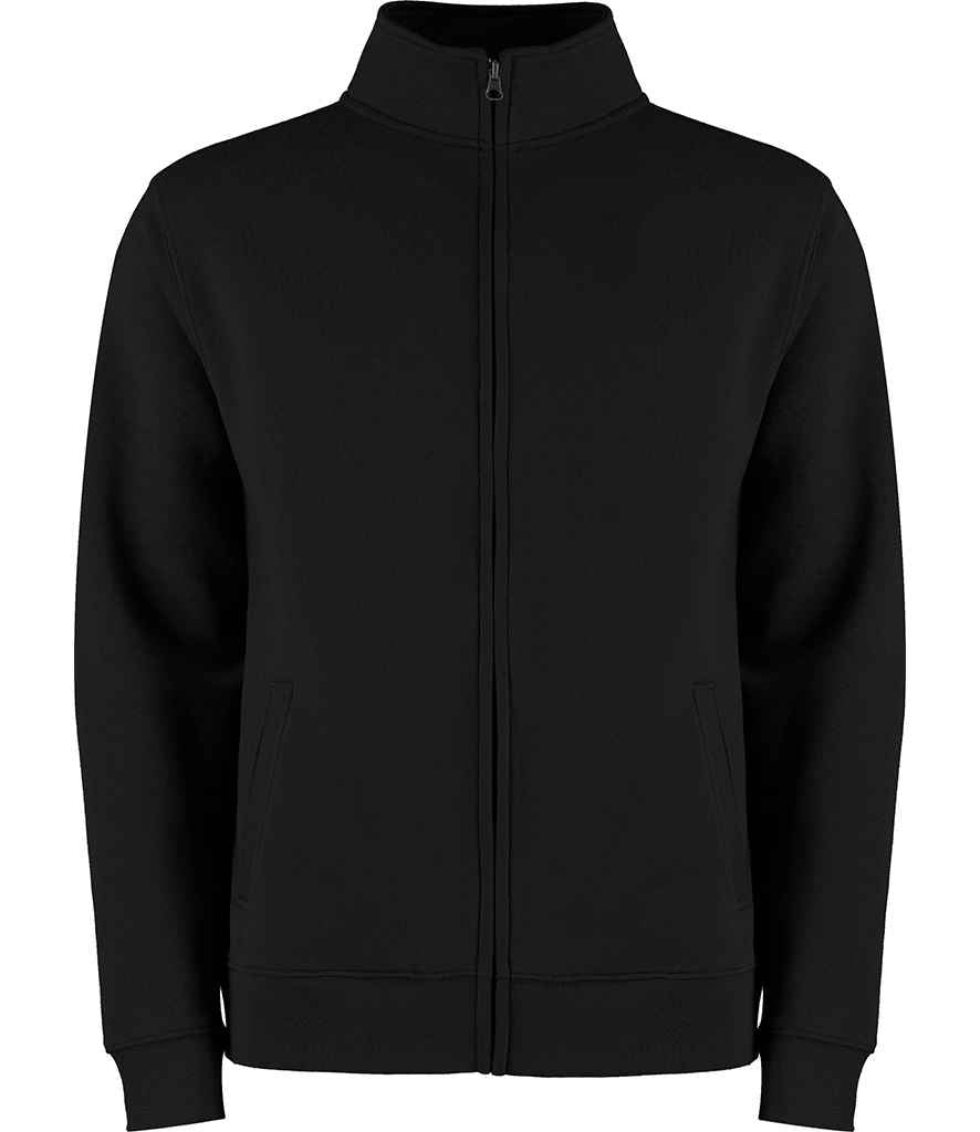 Kustom Kit Sweat Jacket in Black by Kustom Kit — Custom branded clothing by Print Press, featuring premium embroidery produced in our specialist print lab in the UK.