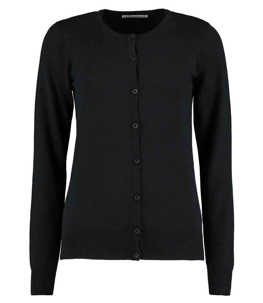 Kustom Kit Ladies Arundel Round Neck Cardigan in by Kustom Kit — Custom branded clothing by Print Press, featuring premium embroidery produced in our specialist print lab in the UK.