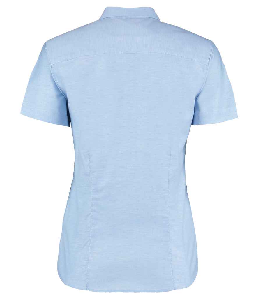 Kustom Kit Ladies Short Sleeve Tailored Workwear Oxford Shirt in by Kustom Kit — Custom branded clothing by Print Press, featuring premium embroidery produced in our specialist print lab in the UK.