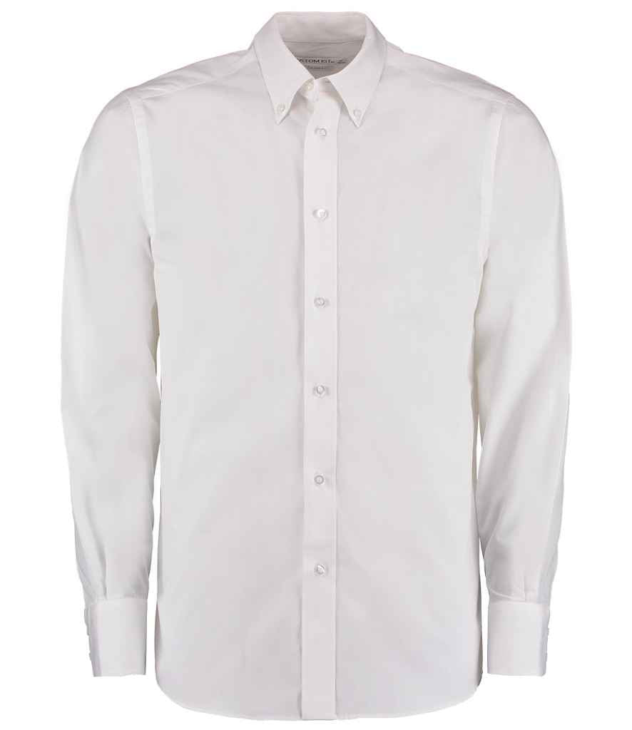 Kustom Kit Long Sleeve Tailored City Business Shirt in by Kustom Kit — Custom branded clothing by Print Press, featuring premium embroidery produced in our specialist print lab in the UK.