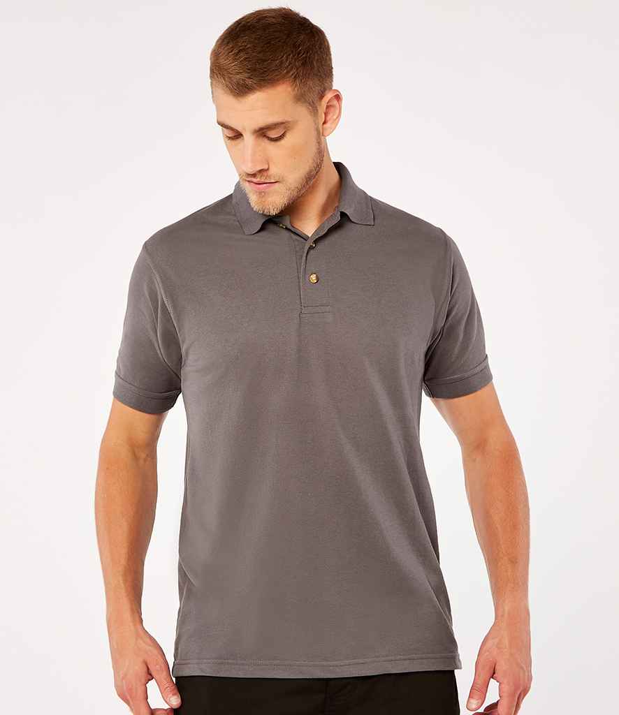 Kustom Kit Workwear Pique Polo Shirt in Charcoal by Kustom Kit — Custom branded clothing by Print Press, featuring premium embroidery produced in our specialist print lab in the UK.