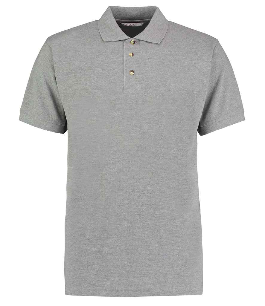 Kustom Kit Workwear Pique Polo Shirt in Heather Grey by Kustom Kit — Custom branded clothing by Print Press, featuring premium embroidery produced in our specialist print lab in the UK.