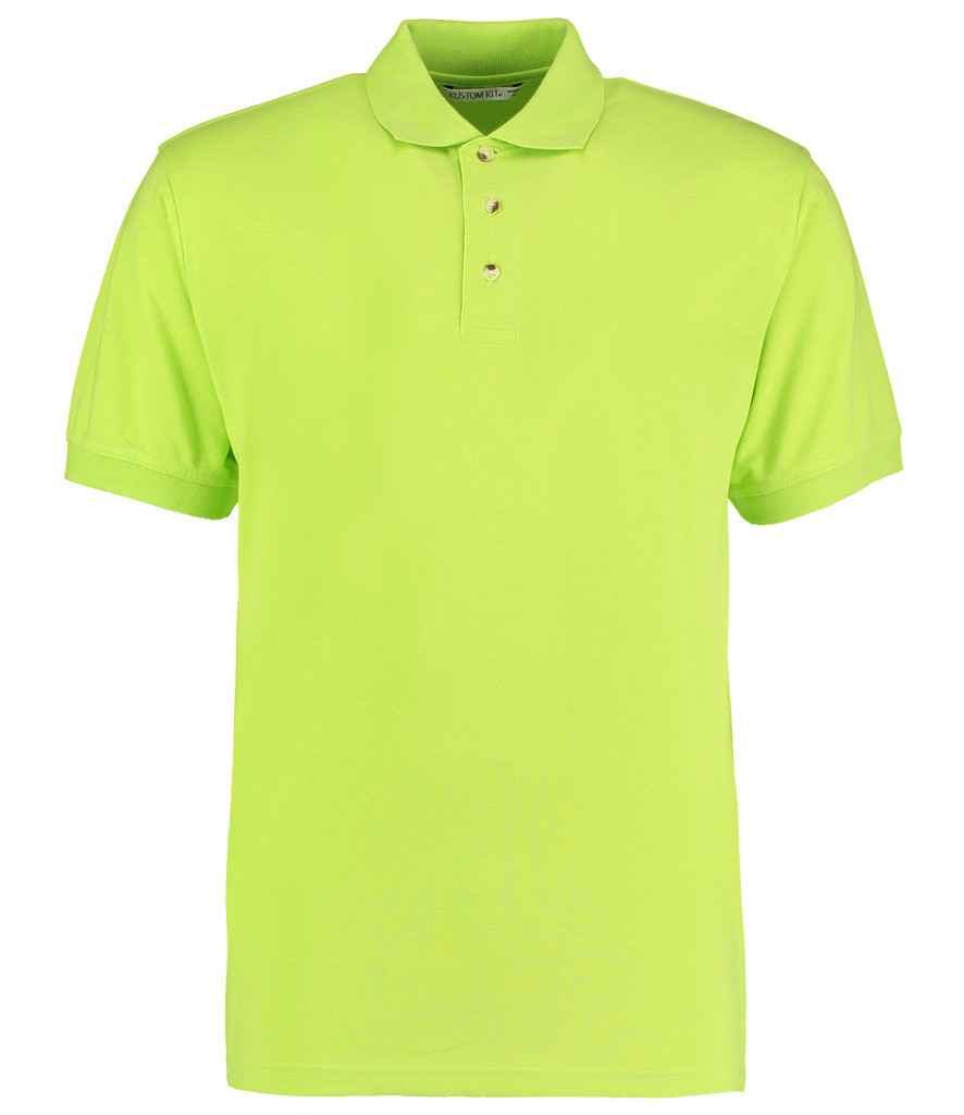 Kustom Kit Workwear Pique Polo Shirt in Lime Green by Kustom Kit — Custom branded clothing by Print Press, featuring premium embroidery produced in our specialist print lab in the UK.