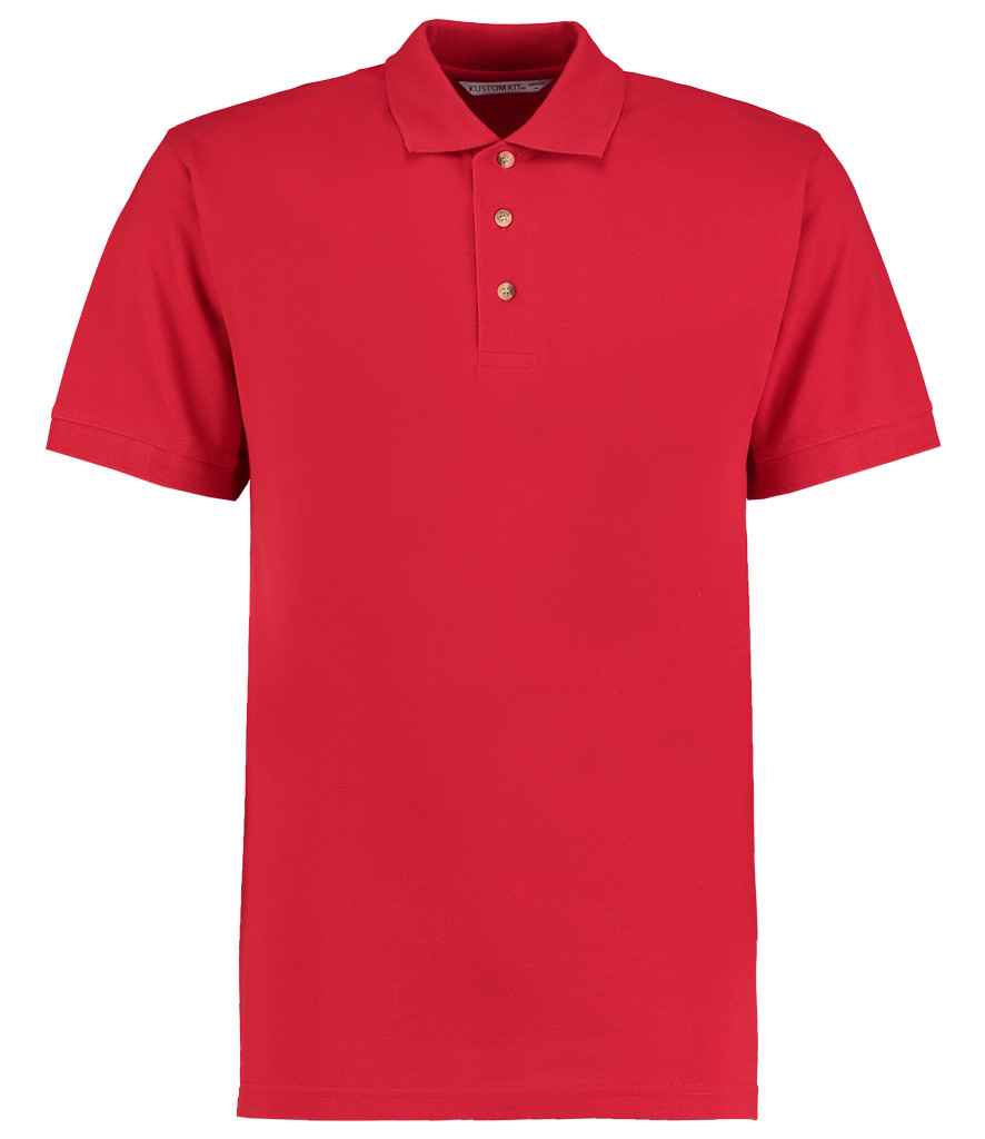 Kustom Kit Workwear Pique Polo Shirt in Red by Kustom Kit — Custom branded clothing by Print Press, featuring premium embroidery produced in our specialist print lab in the UK.