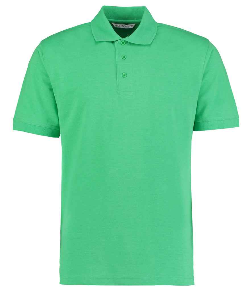 Kustom Kit Klassic Poly/Cotton Pique Polo Shirt in Apple Green by Kustom Kit — Custom branded clothing by Print Press, featuring premium embroidery produced in our specialist print lab in the UK.