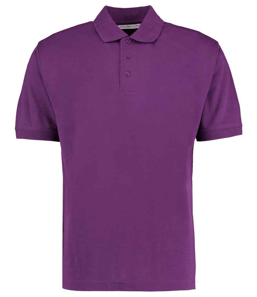 Kustom Kit Klassic Poly/Cotton Pique Polo Shirt in Dark Purple by Kustom Kit — Custom branded clothing by Print Press, featuring premium embroidery produced in our specialist print lab in the UK.