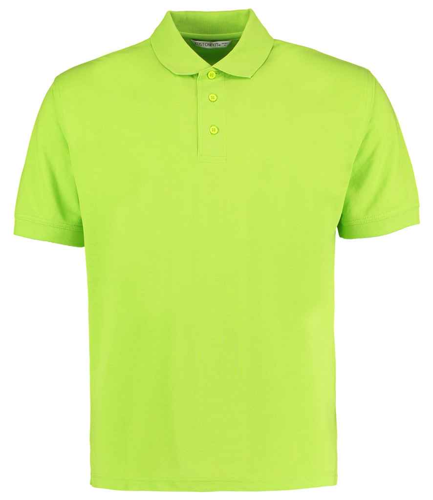 Kustom Kit Klassic Poly/Cotton Pique Polo Shirt - (2nd Colours) in Lime Green by Kustom Kit — Custom branded clothing by Print Press, featuring premium embroidery produced in our specialist print lab in the UK.