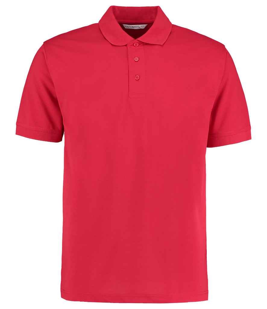 Kustom Kit Klassic Poly/Cotton Pique Polo Shirt - (2nd Colours) in Red by Kustom Kit — Custom branded clothing by Print Press, featuring premium embroidery produced in our specialist print lab in the UK.