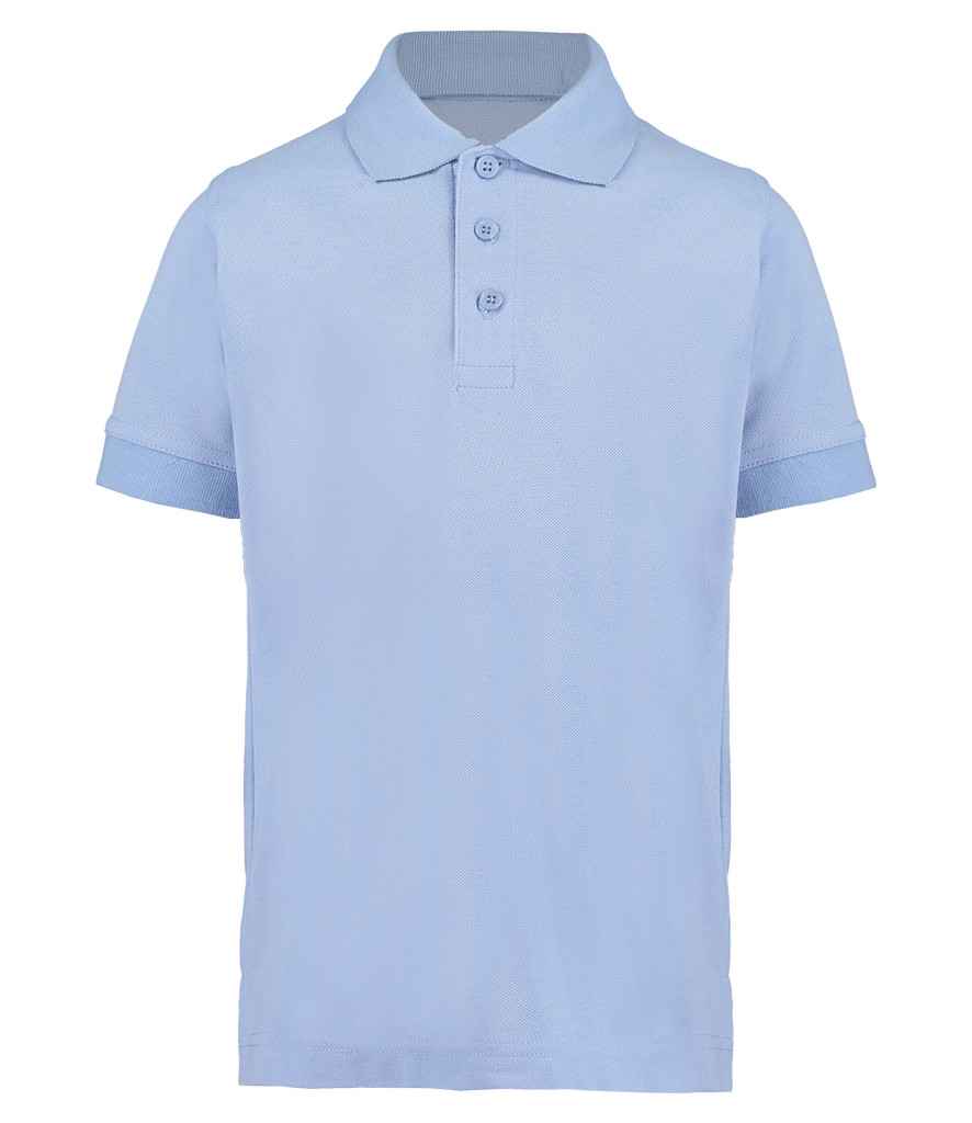 Kustom Kit Kids Klassic Poly/Cotton Pique Polo Shirt in Light Blue by Kustom Kit — Custom branded clothing by Print Press, featuring premium embroidery produced in our specialist print lab in the UK.