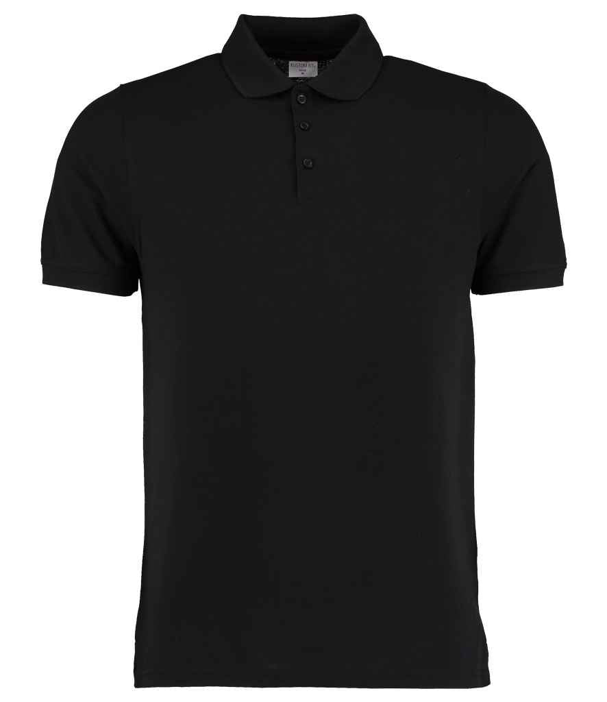Kustom Kit Klassic Heavy Slim Fit Pique Polo Shirt in Black by Kustom Kit — Custom branded clothing by Print Press, featuring premium embroidery produced in our specialist print lab in the UK.