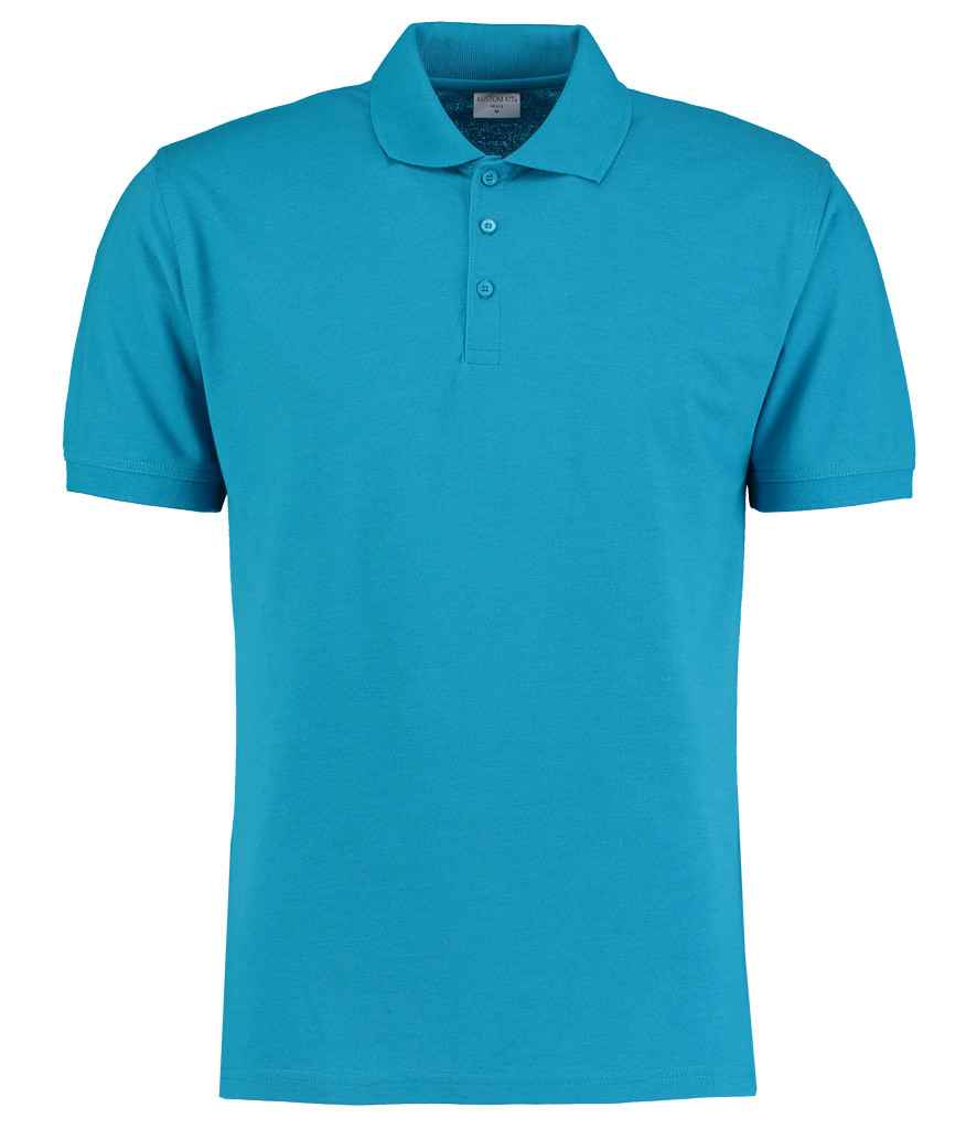 Kustom Kit Klassic Slim Fit Poly/Cotton Pique Polo Shirt in Turquoise Blue by Kustom Kit — Custom branded clothing by Print Press, featuring premium embroidery produced in our specialist print lab in the UK.