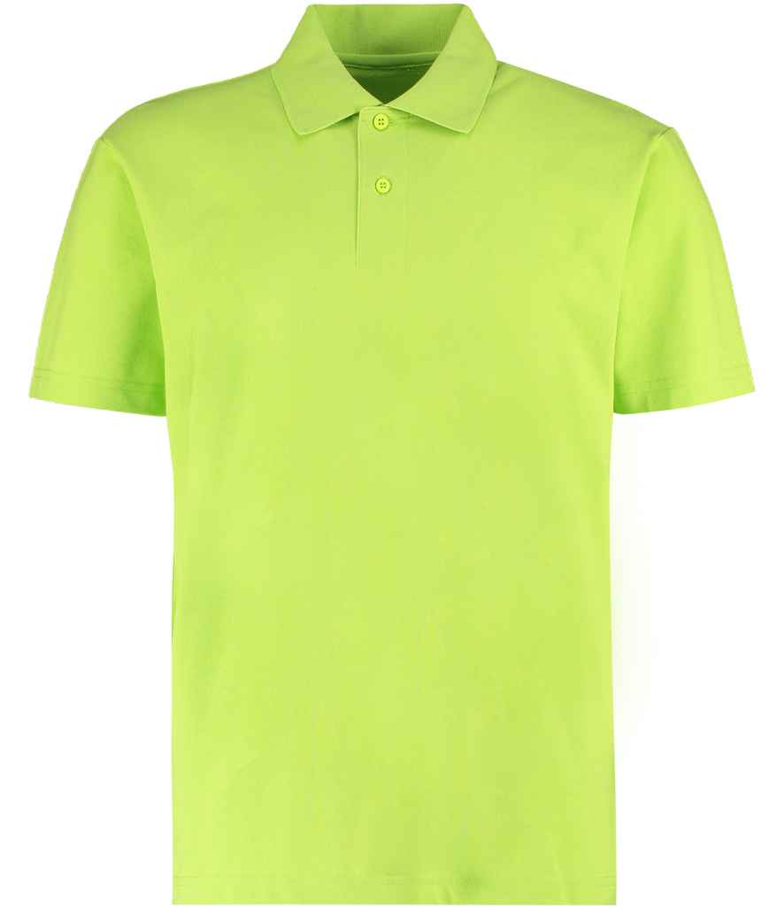 Kustom Kit Regular Fit Workforce Pique Polo Shirt in Lime Green by Kustom Kit — Custom branded clothing by Print Press, featuring premium embroidery produced in our specialist print lab in the UK.