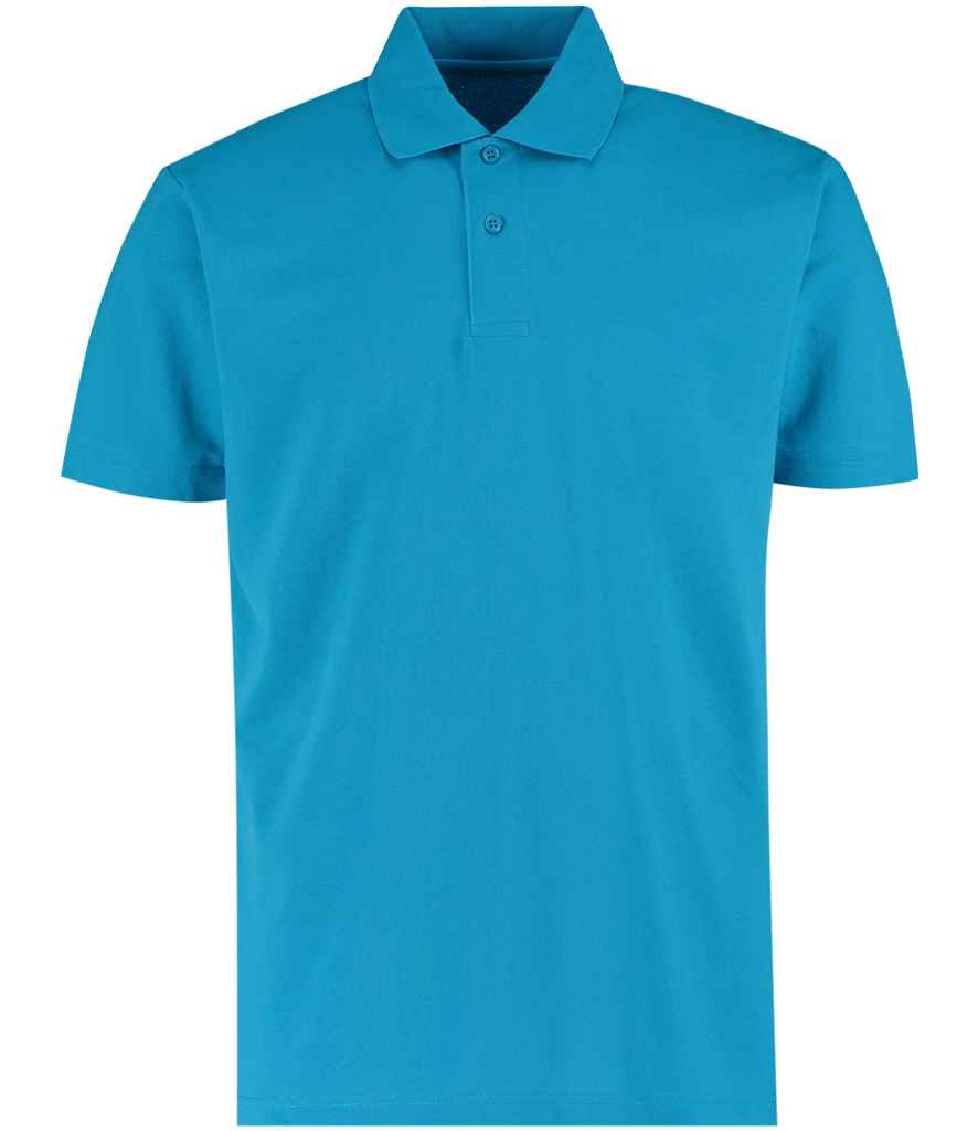 Kustom Kit Regular Fit Workforce Pique Polo Shirt in Turquoise Blue by Kustom Kit — Custom branded clothing by Print Press, featuring premium embroidery produced in our specialist print lab in the UK.
