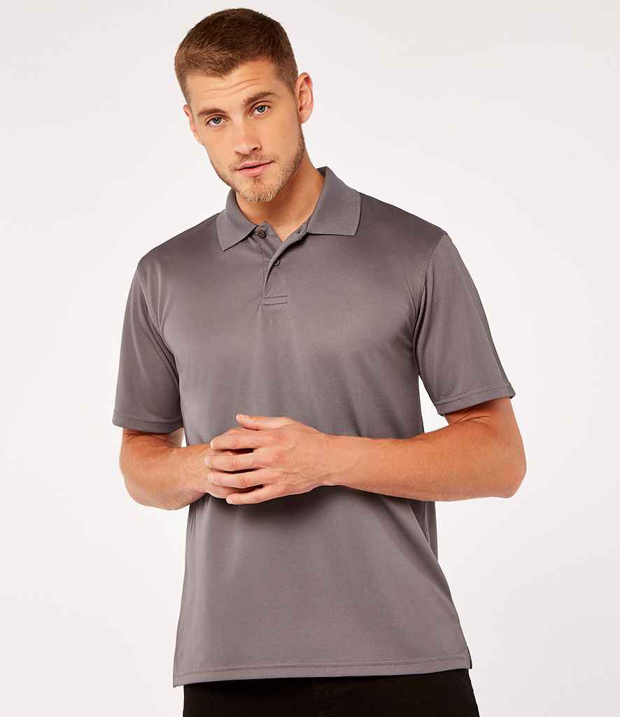 Kustom Kit Regular Fit Cooltex Plus Pique Polo Shirt in Charcoal by Kustom Kit — Custom branded clothing by Print Press, featuring premium embroidery produced in our specialist print lab in the UK.