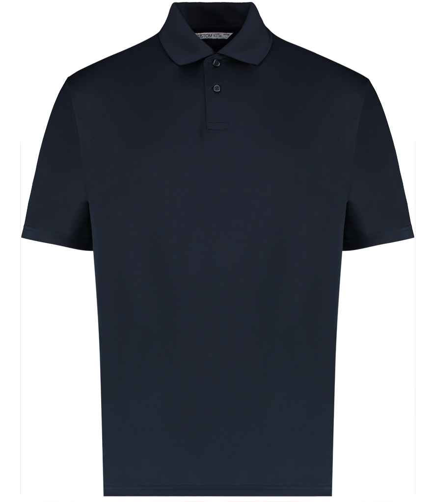 Kustom Kit Regular Fit Cooltex Plus Pique Polo Shirt in Navy by Kustom Kit — Custom branded clothing by Print Press, featuring premium embroidery produced in our specialist print lab in the UK.
