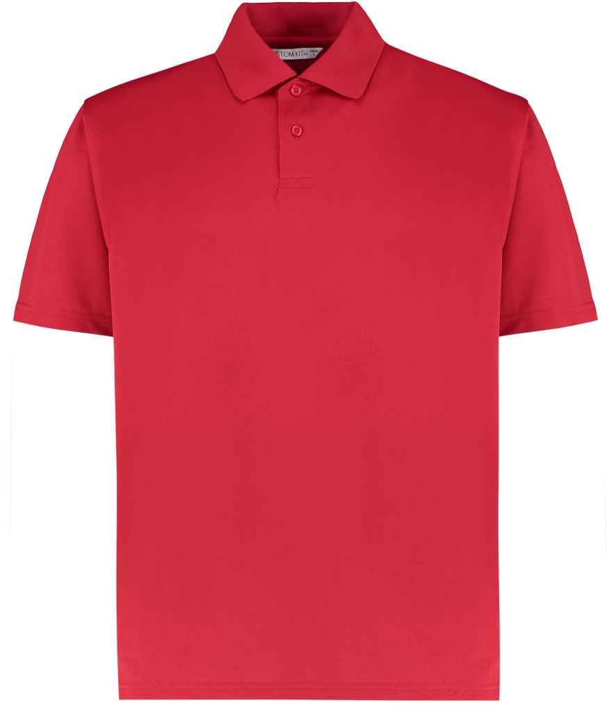 Kustom Kit Regular Fit Cooltex Plus Pique Polo Shirt in Red by Kustom Kit — Custom branded clothing by Print Press, featuring premium embroidery produced in our specialist print lab in the UK.