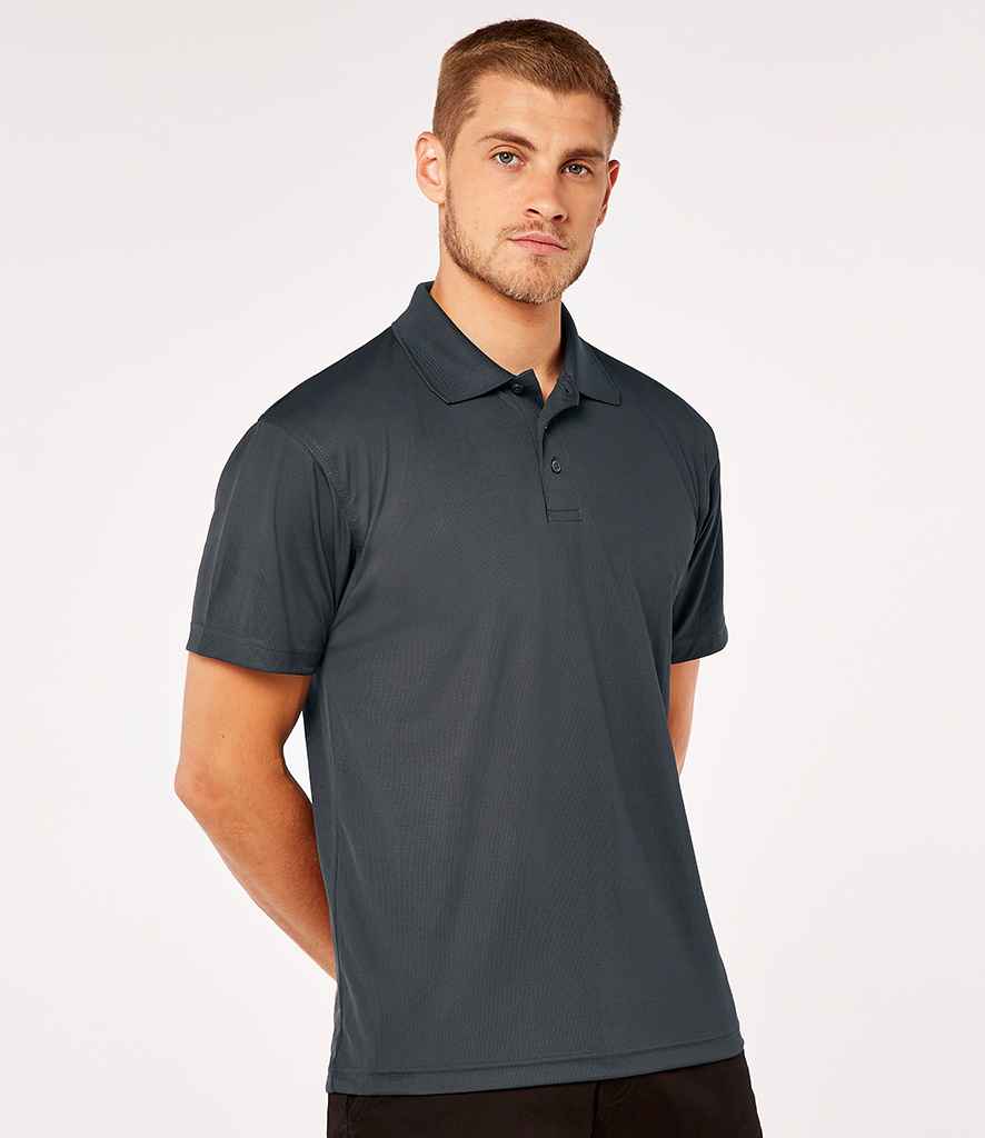 Kustom Kit Cooltex Plus Micro Mesh Polo Shirt in Graphite Grey by Kustom Kit — Custom branded clothing by Print Press, featuring premium embroidery produced in our specialist print lab in the UK.