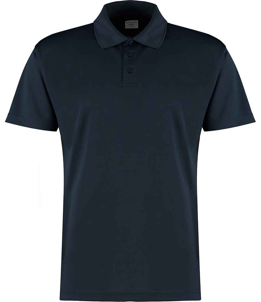 Kustom Kit Cooltex Plus Micro Mesh Polo Shirt in Navy by Kustom Kit — Custom branded clothing by Print Press, featuring premium embroidery produced in our specialist print lab in the UK.