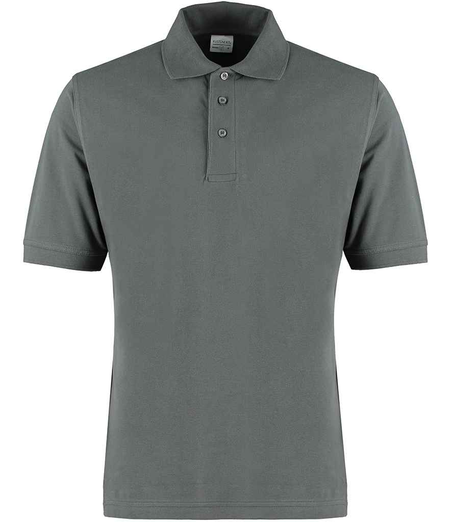 Kustom Kit Cotton Klassic Superwash 60 Polo Shirt in Dark Grey by Kustom Kit — Custom branded clothing by Print Press, featuring premium embroidery produced in our specialist print lab in the UK.