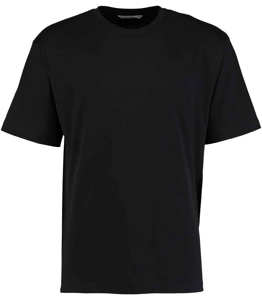 Kustom Kit Hunky Superior T-Shirt in Black by Kustom Kit — Custom branded clothing by Print Press, featuring premium embroidery produced in our specialist print lab in the UK.