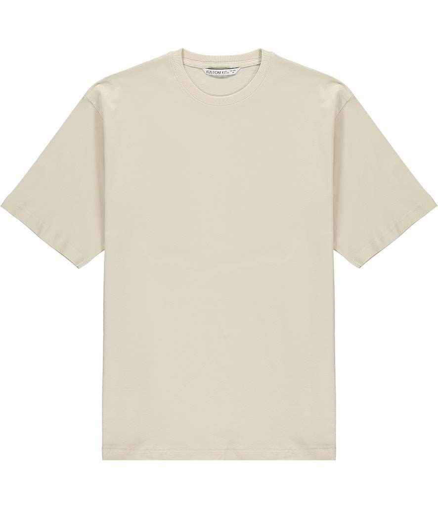 Kustom Kit Hunky Superior T-Shirt in Light Sand by Kustom Kit — Custom branded clothing by Print Press, featuring premium embroidery produced in our specialist print lab in the UK.