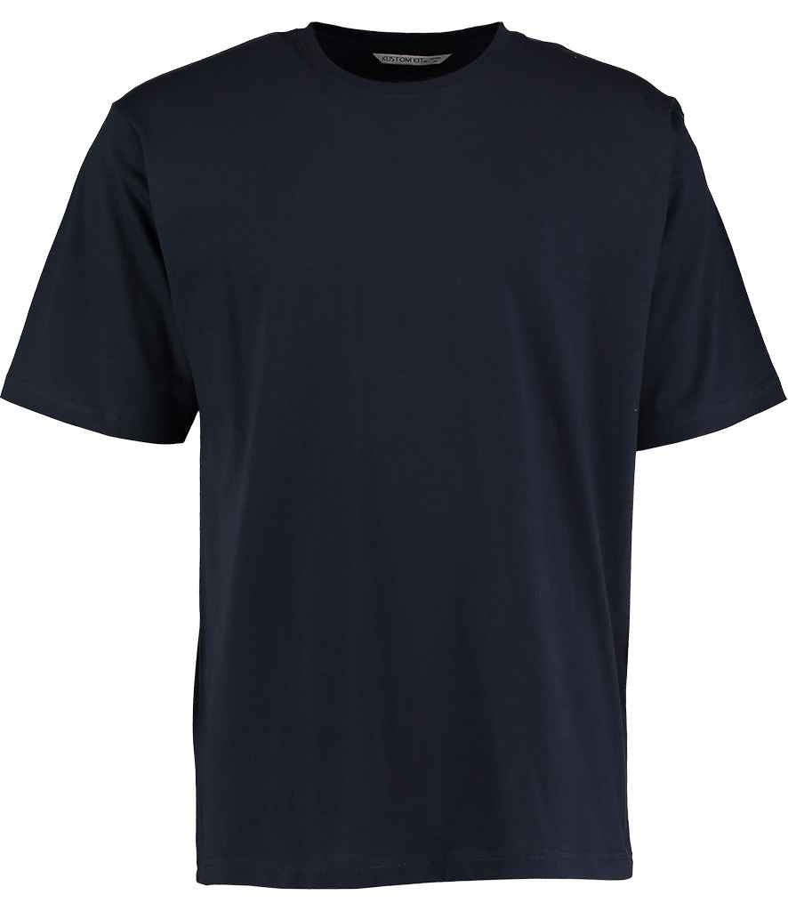 Kustom Kit Hunky Superior T-Shirt in Navy by Kustom Kit — Custom branded clothing by Print Press, featuring premium embroidery produced in our specialist print lab in the UK.