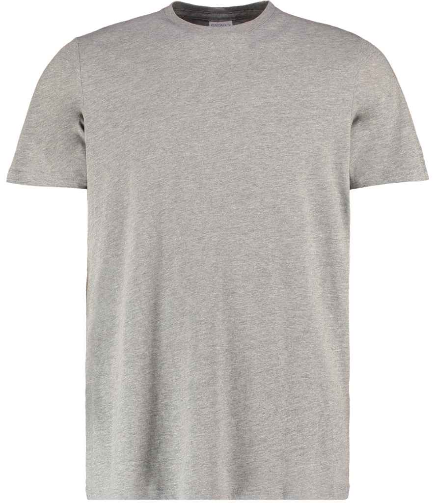Kustom Kit Fashion Fit Cotton T-Shirt in Heather Grey by Kustom Kit — Custom branded clothing by Print Press, featuring premium embroidery produced in our specialist print lab in the UK.