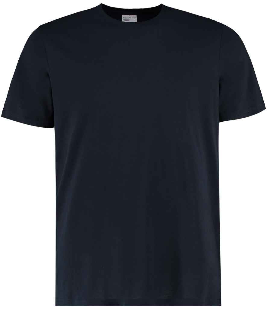 Kustom Kit Fashion Fit Cotton T-Shirt in Navy by Kustom Kit — Custom branded clothing by Print Press, featuring premium embroidery produced in our specialist print lab in the UK.