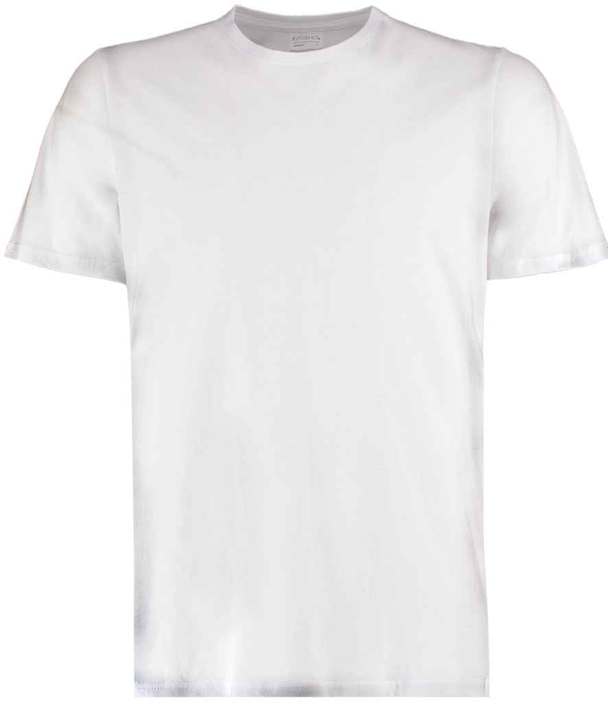 Kustom Kit Fashion Fit Cotton T-Shirt in White by Kustom Kit — Custom branded clothing by Print Press, featuring premium embroidery produced in our specialist print lab in the UK.