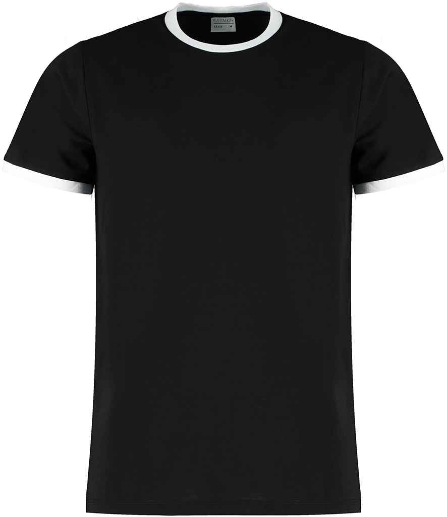 Kustom Kit Fashion Fit Ringer T-Shirt in by Kustom Kit — Custom branded clothing by Print Press, featuring premium embroidery produced in our specialist print lab in the UK.