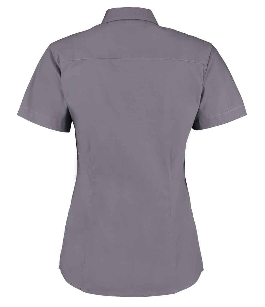 Kustom Kit Ladies Premium Short Sleeve Tailored Oxford Shirt in by Kustom Kit — Custom branded clothing by Print Press, featuring premium embroidery produced in our specialist print lab in the UK.