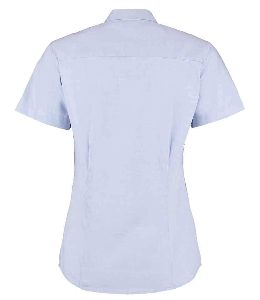 Kustom Kit Ladies Premium Short Sleeve Tailored Oxford Shirt in by Kustom Kit — Custom branded clothing by Print Press, featuring premium embroidery produced in our specialist print lab in the UK.