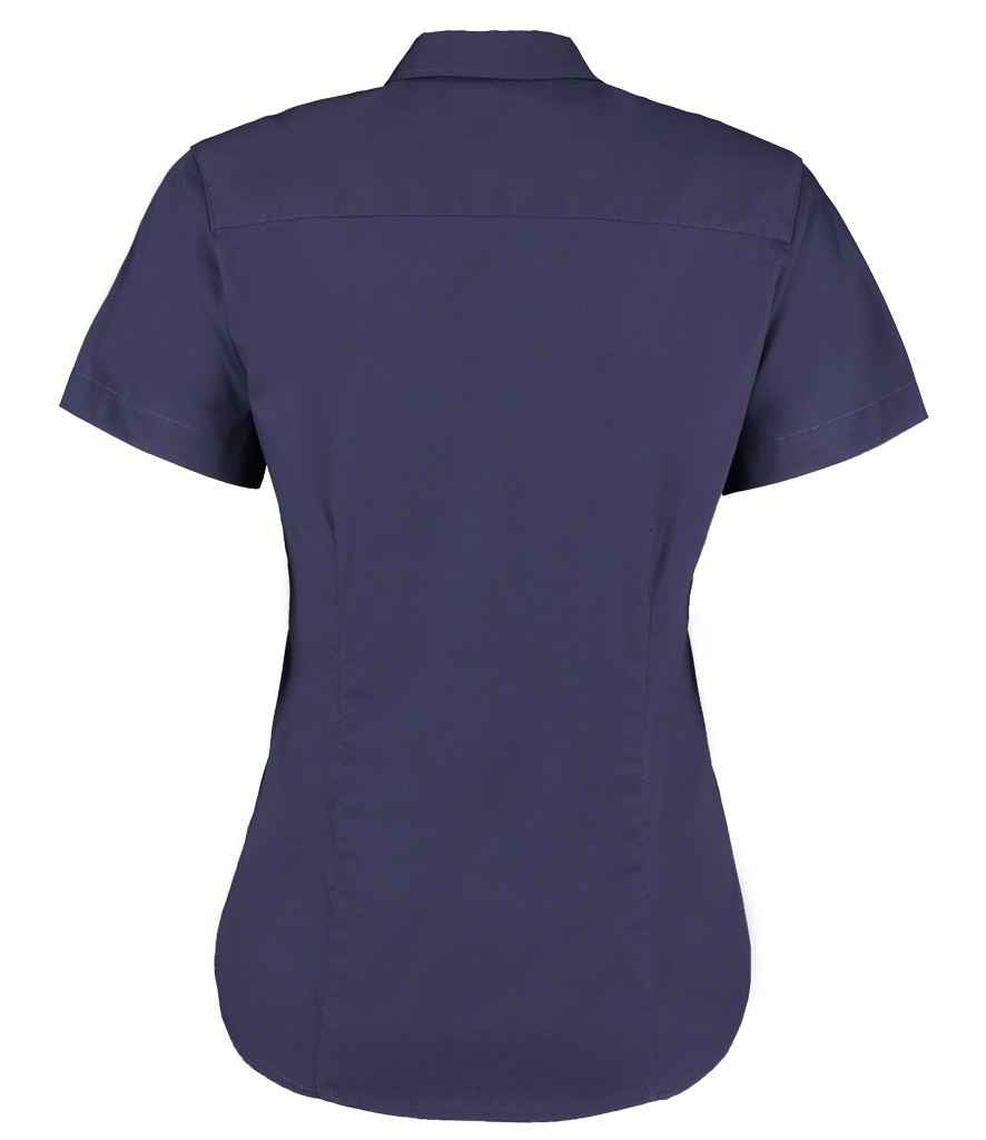 Kustom Kit Ladies Premium Short Sleeve Tailored Oxford Shirt in by Kustom Kit — Custom branded clothing by Print Press, featuring premium embroidery produced in our specialist print lab in the UK.