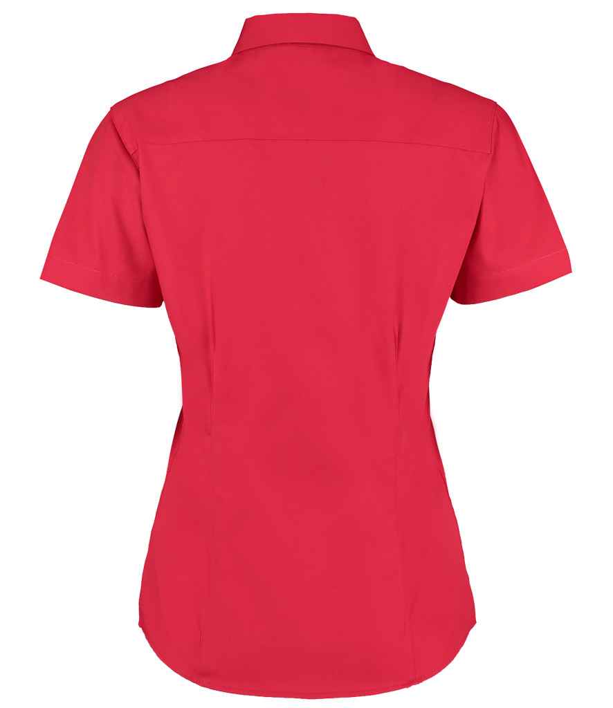 Kustom Kit Ladies Premium Short Sleeve Tailored Oxford Shirt in by Kustom Kit — Custom branded clothing by Print Press, featuring premium embroidery produced in our specialist print lab in the UK.