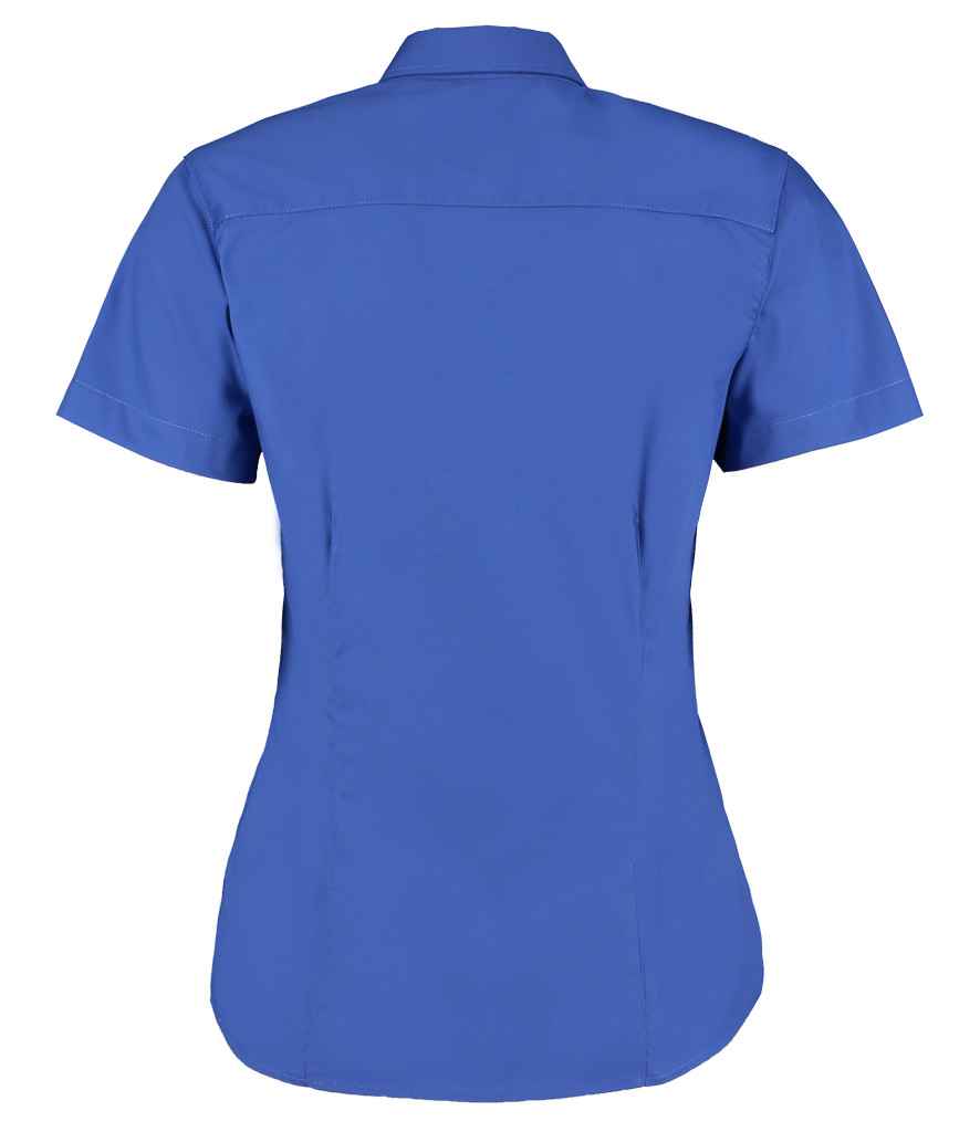 Kustom Kit Ladies Premium Short Sleeve Tailored Oxford Shirt in by Kustom Kit — Custom branded clothing by Print Press, featuring premium embroidery produced in our specialist print lab in the UK.