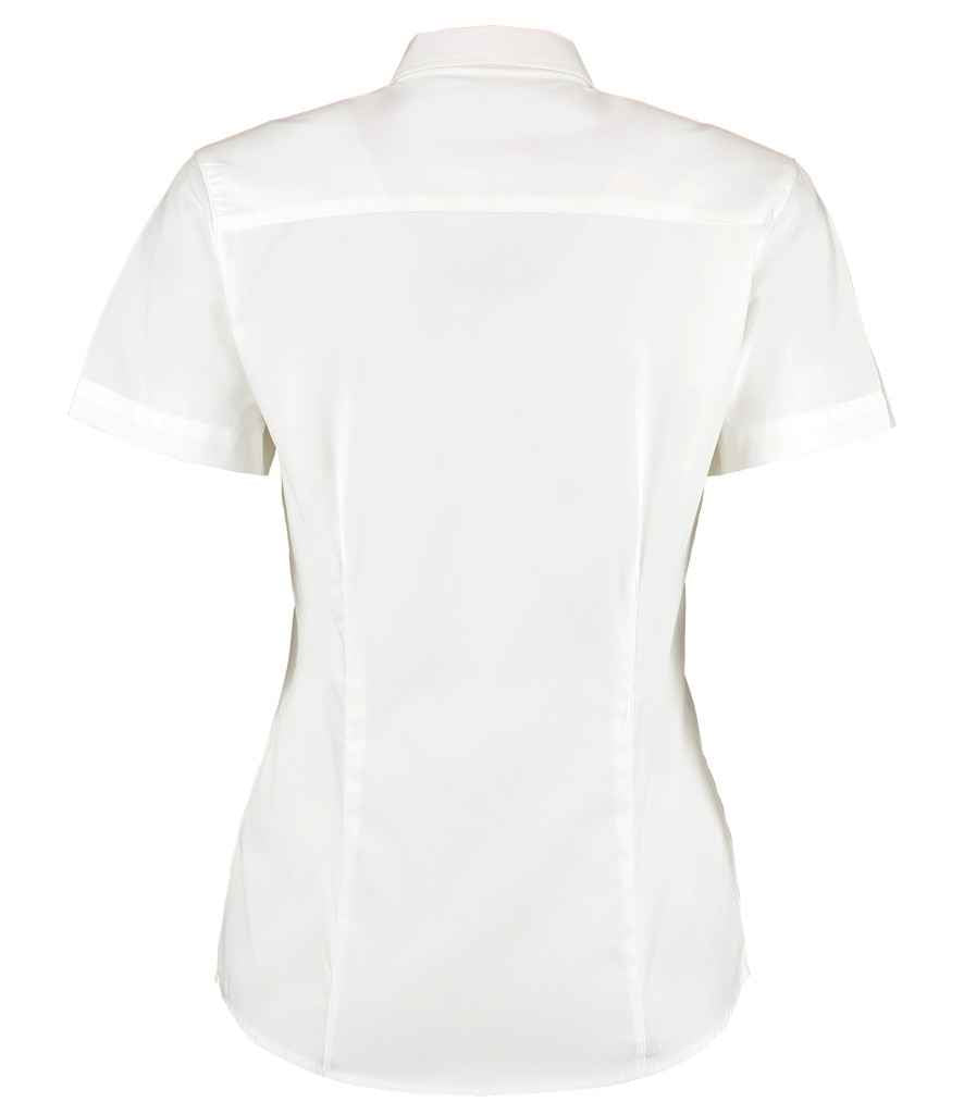 Kustom Kit Ladies Premium Short Sleeve Tailored Oxford Shirt in by Kustom Kit — Custom branded clothing by Print Press, featuring premium embroidery produced in our specialist print lab in the UK.