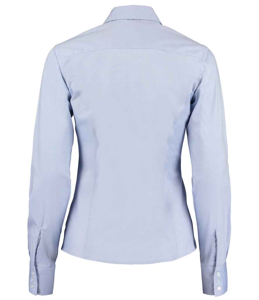Kustom Kit Ladies Premium Long Sleeve Tailored Oxford Shirt in by Kustom Kit — Custom branded clothing by Print Press, featuring premium embroidery produced in our specialist print lab in the UK.