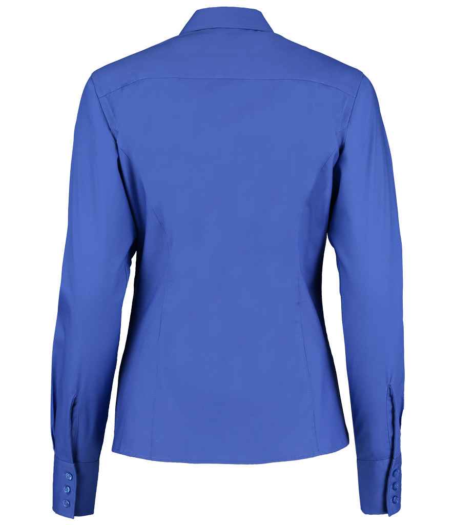 Kustom Kit Ladies Premium Long Sleeve Tailored Oxford Shirt in by Kustom Kit — Custom branded clothing by Print Press, featuring premium embroidery produced in our specialist print lab in the UK.
