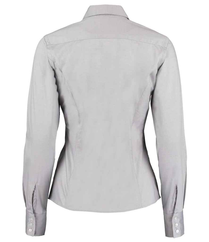 Kustom Kit Ladies Premium Long Sleeve Tailored Oxford Shirt in by Kustom Kit — Custom branded clothing by Print Press, featuring premium embroidery produced in our specialist print lab in the UK.