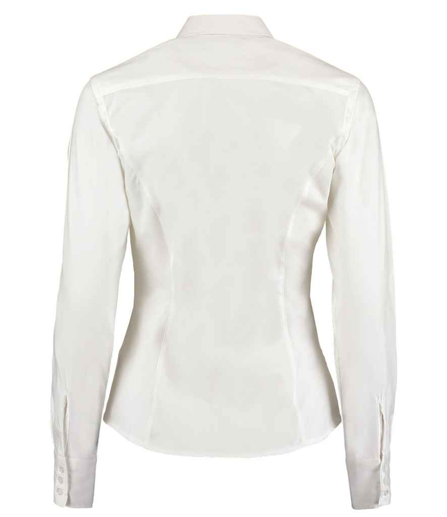 Kustom Kit Ladies Premium Long Sleeve Tailored Oxford Shirt in by Kustom Kit — Custom branded clothing by Print Press, featuring premium embroidery produced in our specialist print lab in the UK.