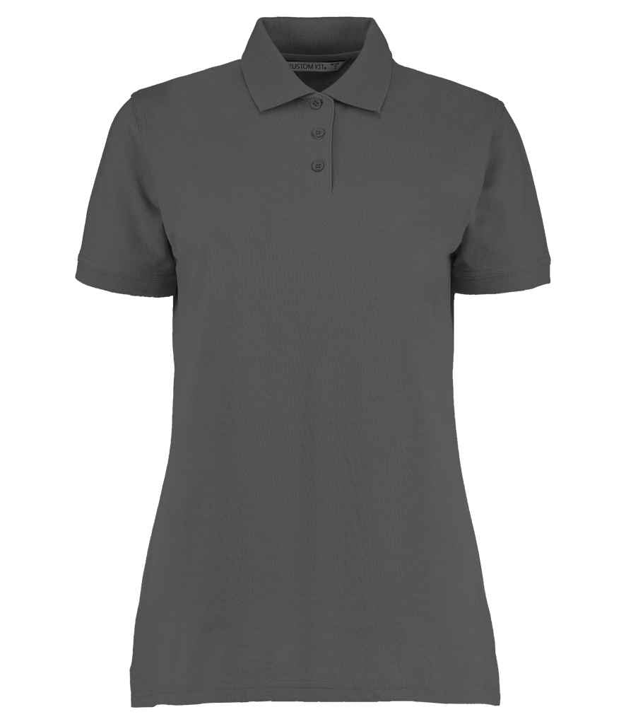 Kustom Kit Ladies Klassic Poly/Cotton Pique Polo Shirt - (2nd Colours) in Charcoal by Kustom Kit — Custom branded clothing by Print Press, featuring premium embroidery produced in our specialist print lab in the UK.