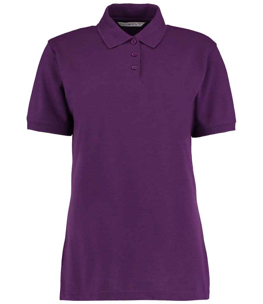 Kustom Kit Ladies Klassic Poly/Cotton Pique Polo Shirt - (2nd Colours) in Dark Purple by Kustom Kit — Custom branded clothing by Print Press, featuring premium embroidery produced in our specialist print lab in the UK.